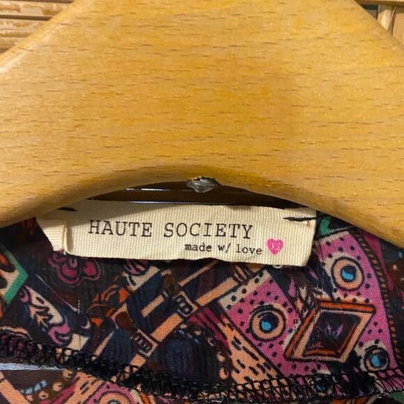 Haute Society Boho Sheer Kimono Jacket Sz S – Mandala Print, Open Front artsy - Picture 4 of 6